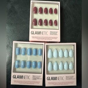 Press-On Nails Multi-Pack - Blue, Light Blue & Mauve